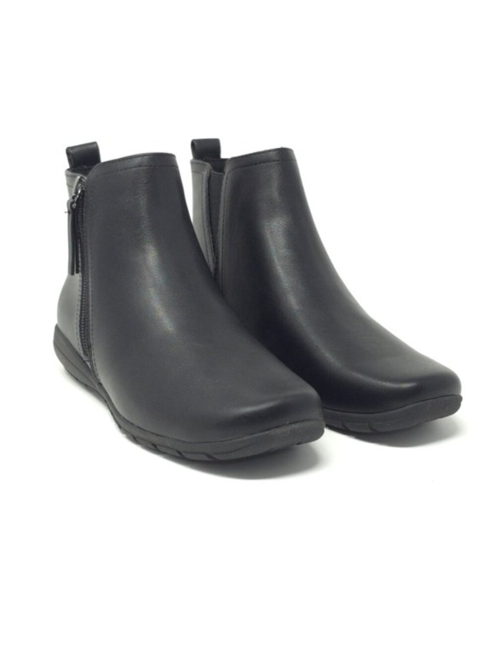 Easy Spirit Aleena3 Black Leather Comfort Ankle Booties Size 7.5M - Picture 2 of 9